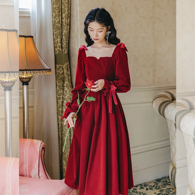 Бархатное платье во французском стиле, элегантное красное платье из платикодона с квадратным вырезом и юбкой в стиле Хепберн, маленькая кра...
Бархатное платье во французском стиле, элегантное красное платье из платикодона с квадратным вырезом и юбкой в стиле Хепберн, маленькая кра...