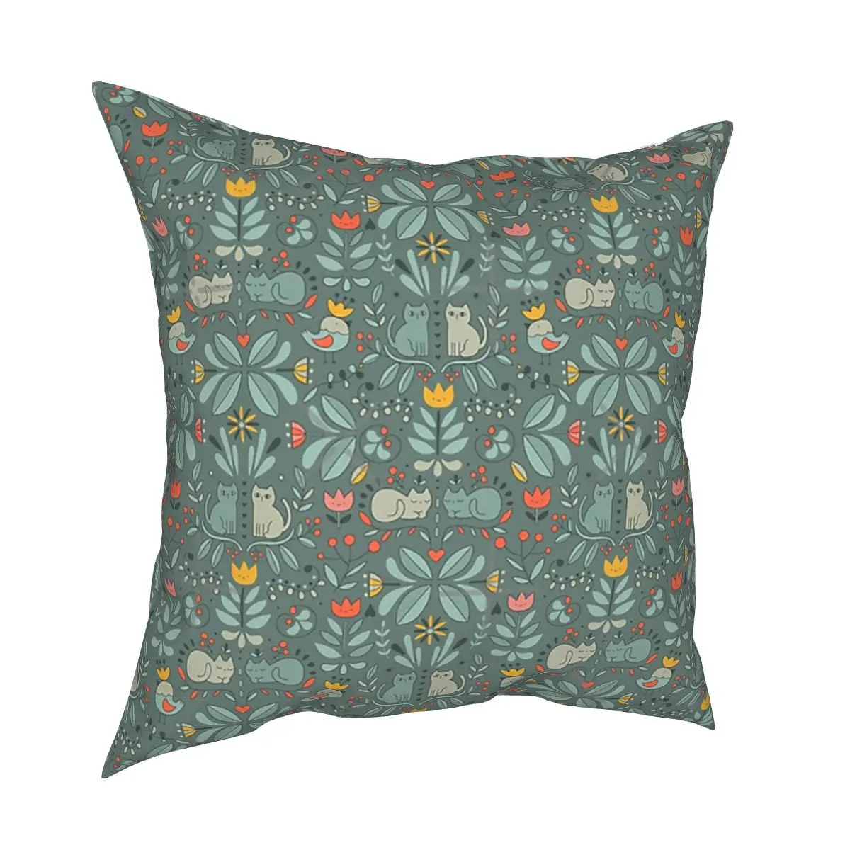 Swedish Folk Cats Printed Polyester Cushion Cover Decorations Throw Pillow Case Cover Square 40*40cm Pillowcover Home Decor
Swedish Folk Cats Printed Polyester Cushion Cover Decorations Throw Pillow Case Cover Square 40*40cm Pillowcover Home Decor