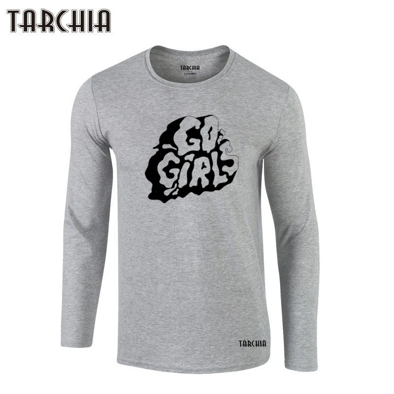 TARCHIA 2021 модная мужская футболка плюс Go для девочек фитнеса с длинным рукавом 100%