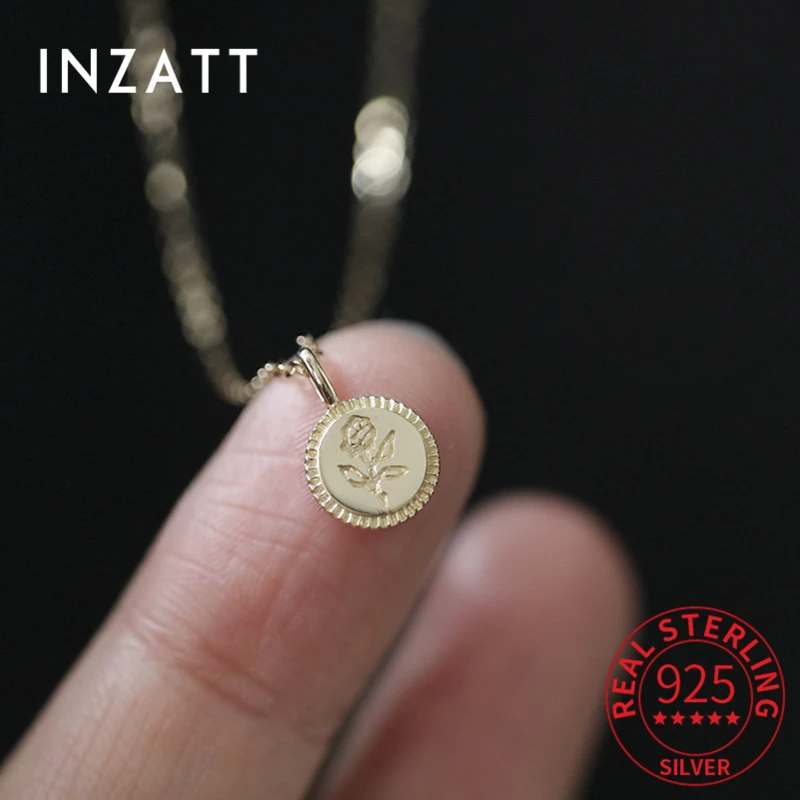 INZATT Real 925 Sterling Silver Rose Flower Letter GOOD LUCK Pendant 14K Necklace For Fashion Woman Party Hiphop Fine Jewelry 
INZATT Real 925 Sterling Silver Rose Flower Letter GOOD LUCK Pendant 14K Necklace For Fashion Woman Party Hiphop Fine Jewelry