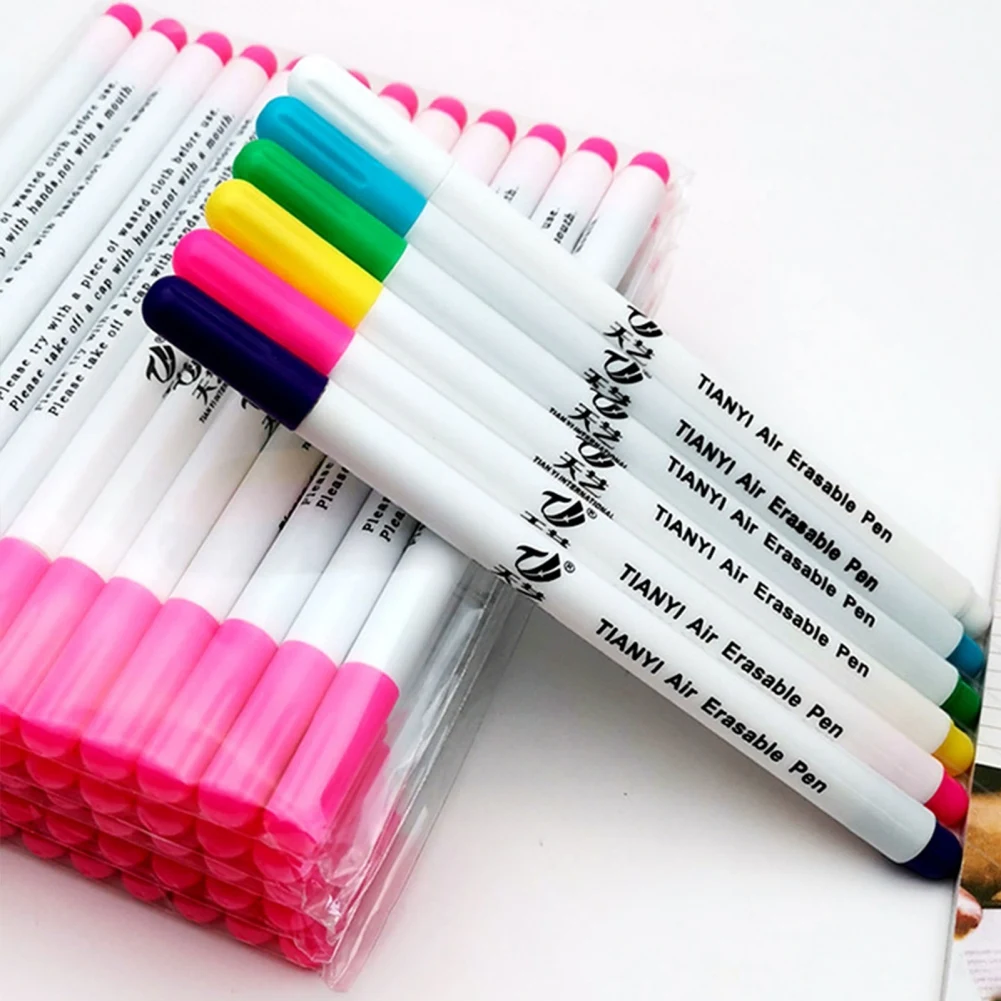12pcs Water Soluble Pens Cross Stitch Water Erasable Pencil Fabric Marking Pen Patchwork Needlework for Arts Craft Accessories
12pcs Water Soluble Pens Cross Stitch Water Erasable Pencil Fabric Marking Pen Patchwork Needlework for Arts Craft Accessories