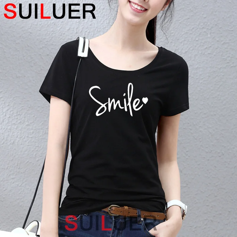 Simple Style Smile Letter Print T Shirt Women Short Sleeve O Neck Cotton Tshirt Ladies Tee Shirt Tops Clothes Camisetas Mujer
Simple Style Smile Letter Print T Shirt Women Short Sleeve O Neck Cotton Tshirt Ladies Tee Shirt Tops Clothes Camisetas Mujer