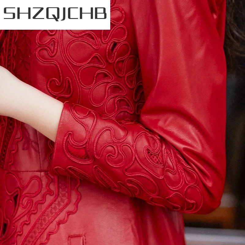JCHB 2021 Fashion Slim Fit Womens Real Sheepskin Coat Female Red Jackets Embroidery Genuine Leather Jacket Hollow Out Jaqueta C
JCHB 2021 Fashion Slim Fit Womens Real Sheepskin Coat Female Red Jackets Embroidery Genuine Leather Jacket Hollow Out Jaqueta C