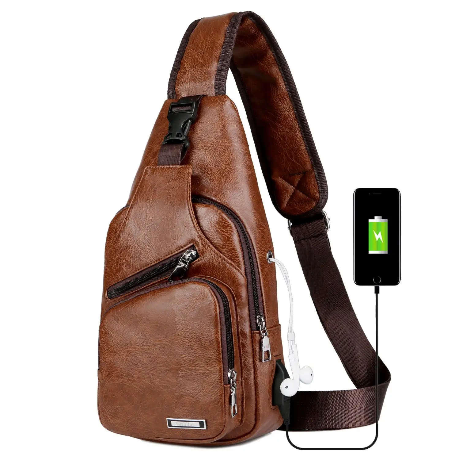 waterproof USB charging chest bag 2020 new popular casual fashion one shoulder backpack PU high quality leather men's chest bag2
waterproof USB charging chest bag 2020 new popular casual fashion one shoulder backpack PU high quality leather men's chest bag2