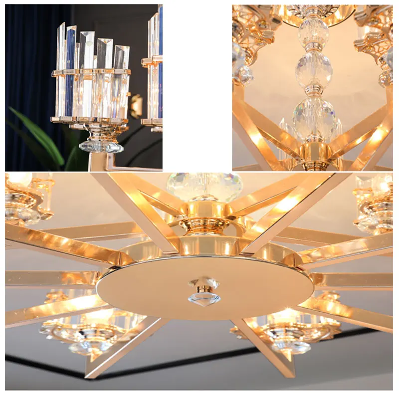 Postmodern Luxury All Copper Led Chandelier Living Room Lamp Crystal Lamp Villa Bedroom Dining Room Interior Lighting Lustres
Postmodern Luxury All Copper Led Chandelier Living Room Lamp Crystal Lamp Villa Bedroom Dining Room Interior Lighting Lustres