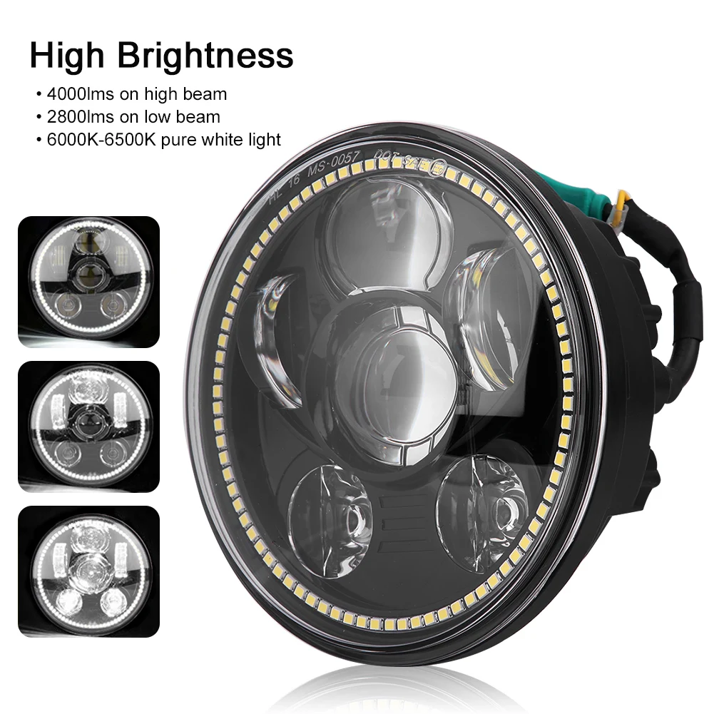 5.75IN LED Headlight Halo Bulb Driving Light For Motorcycle Headlamp Motorcycle LED Headlight 45W 6 Lamp Beads With Aperture
5.75IN LED Headlight Halo Bulb Driving Light For Motorcycle Headlamp Motorcycle LED Headlight 45W 6 Lamp Beads With Aperture