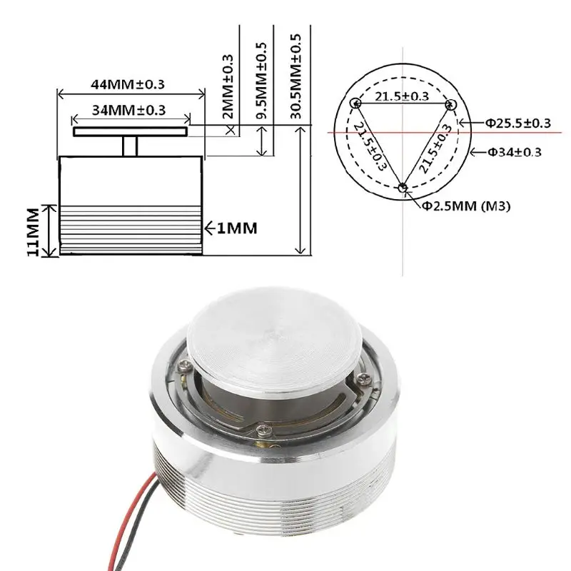Audio Speaker 20W 4Ohm 8Ohm 44MM Full Range Vibration Speakers Loudspeaker Portable Bass Resonance
Audio Speaker 20W 4Ohm 8Ohm 44MM Full Range Vibration Speakers Loudspeaker Portable Bass Resonance