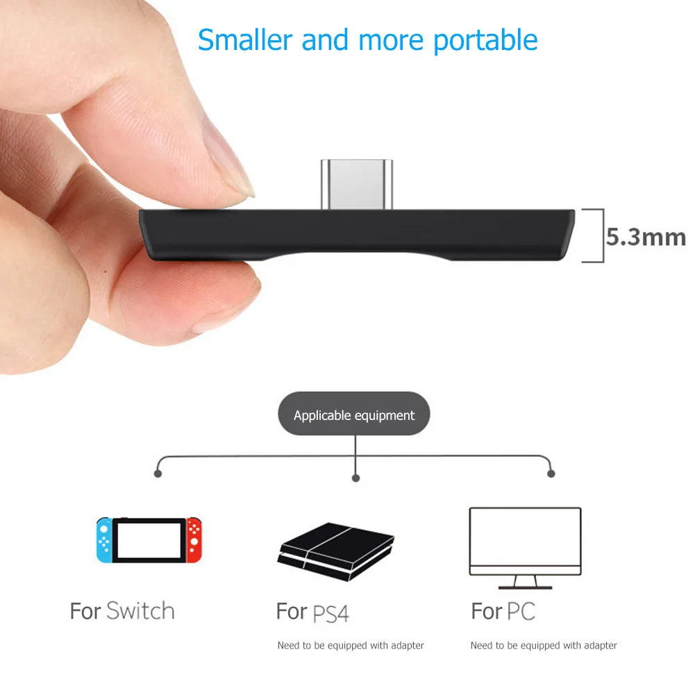 Electronic Machine Accessories Bluetooth Wireless Adapter Dongle Type-C Audio Earphone Transmitter for PS4 PC
Electronic Machine Accessories Bluetooth Wireless Adapter Dongle Type-C Audio Earphone Transmitter for PS4 PC