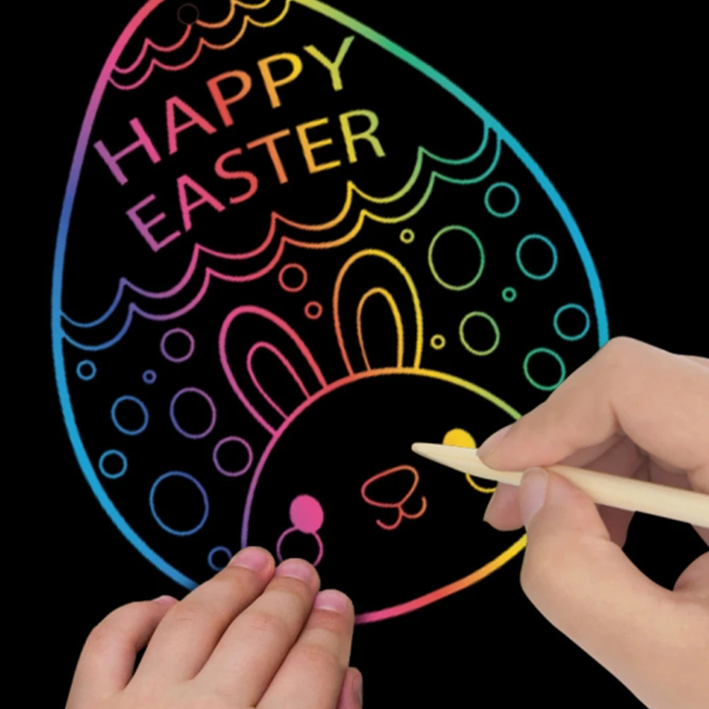 Easter Scratch Crafts Art Kit Scratch Paper Card Easter Mold Paper DIY Art Craft Scrapbook Book Card Decor Party Egg Decoration
Easter Scratch Crafts Art Kit Scratch Paper Card Easter Mold Paper DIY Art Craft Scrapbook Book Card Decor Party Egg Decoration