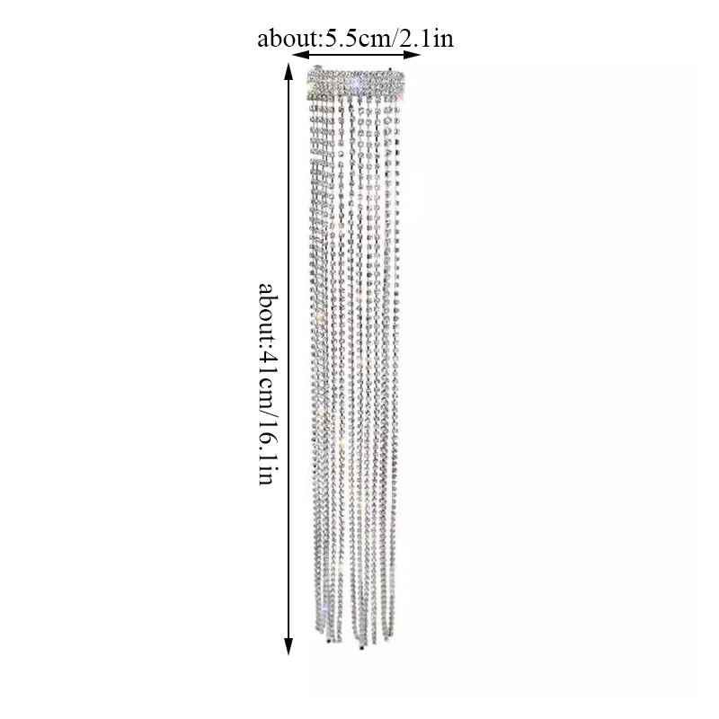 Shiny Full Rhinestone Hairpins for Women Hair Clips Long Tassel Crystal Hair Claws Barrettes Jewelry Banquet Hair Accessories
Shiny Full Rhinestone Hairpins for Women Hair Clips Long Tassel Crystal Hair Claws Barrettes Jewelry Banquet Hair Accessories