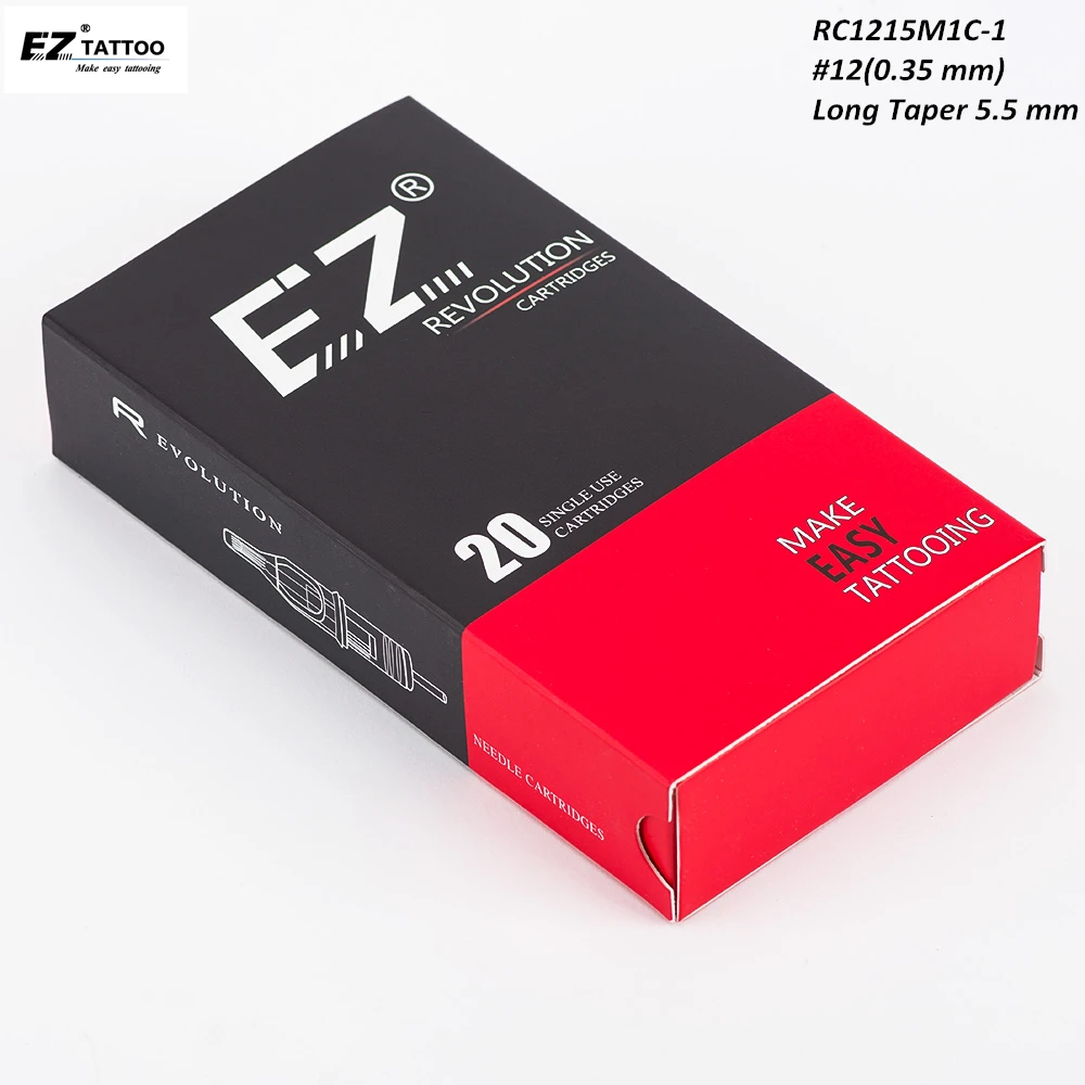 RC1215M1C-1 EZ Revolution Cartridge Needles Curved Magnum 0.35 mm Tattoo Needles Long Taper 5.5 mm for Cartridge Machines
RC1215M1C-1 EZ Revolution Cartridge Needles Curved Magnum 0.35 mm Tattoo Needles Long Taper 5.5 mm for Cartridge Machines