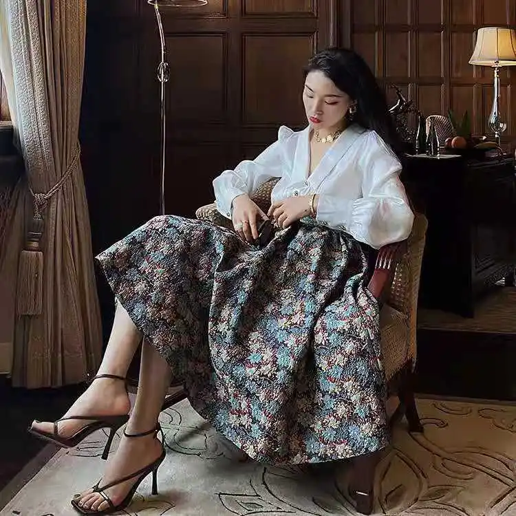 Casual Korean Spring Summer Beach Boho Vintage Purple Flower Print Puffy Bud Skirt Female Elastic High Waist Skirt Women Clothes
Casual Korean Spring Summer Beach Boho Vintage Purple Flower Print Puffy Bud Skirt Female Elastic High Waist Skirt Women Clothes