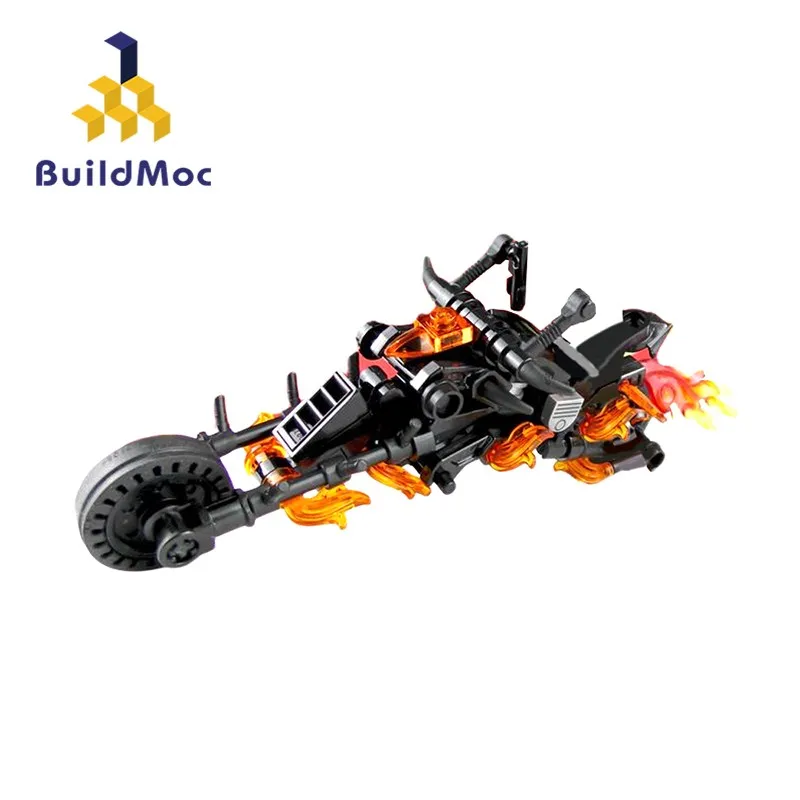 Buildmoc супергерои призрачные всадник мотор модель мотоцикла строительные блоки 111