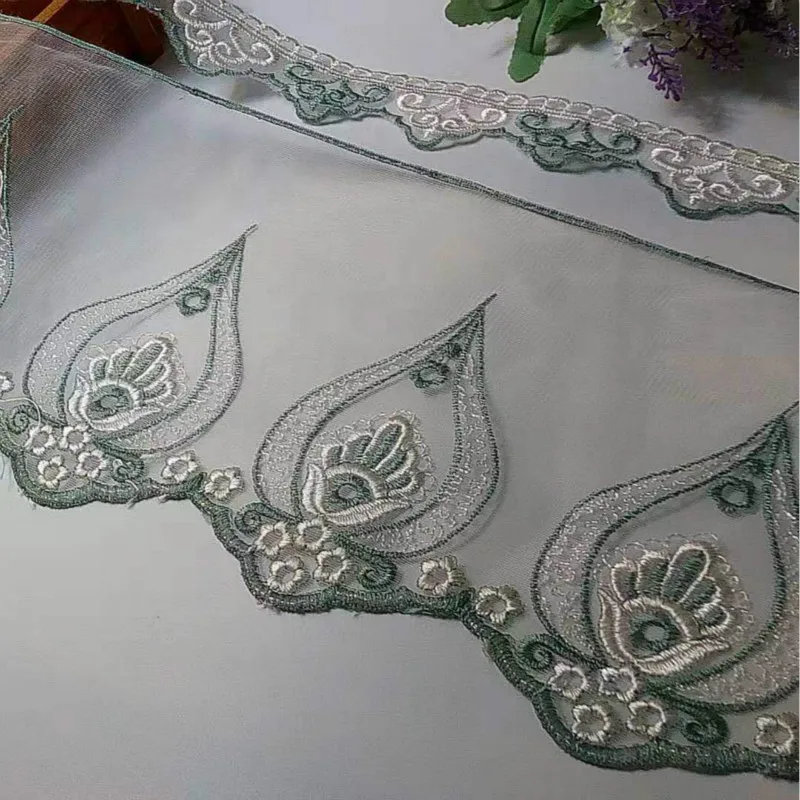 3 yards Turquoise Mesh Embroidered Flower Lace Trims for Sofa Chair Cushion Home Textiles Trimmings Ribbon Sewing Accessories
3 yards Turquoise Mesh Embroidered Flower Lace Trims for Sofa Chair Cushion Home Textiles Trimmings Ribbon Sewing Accessories
