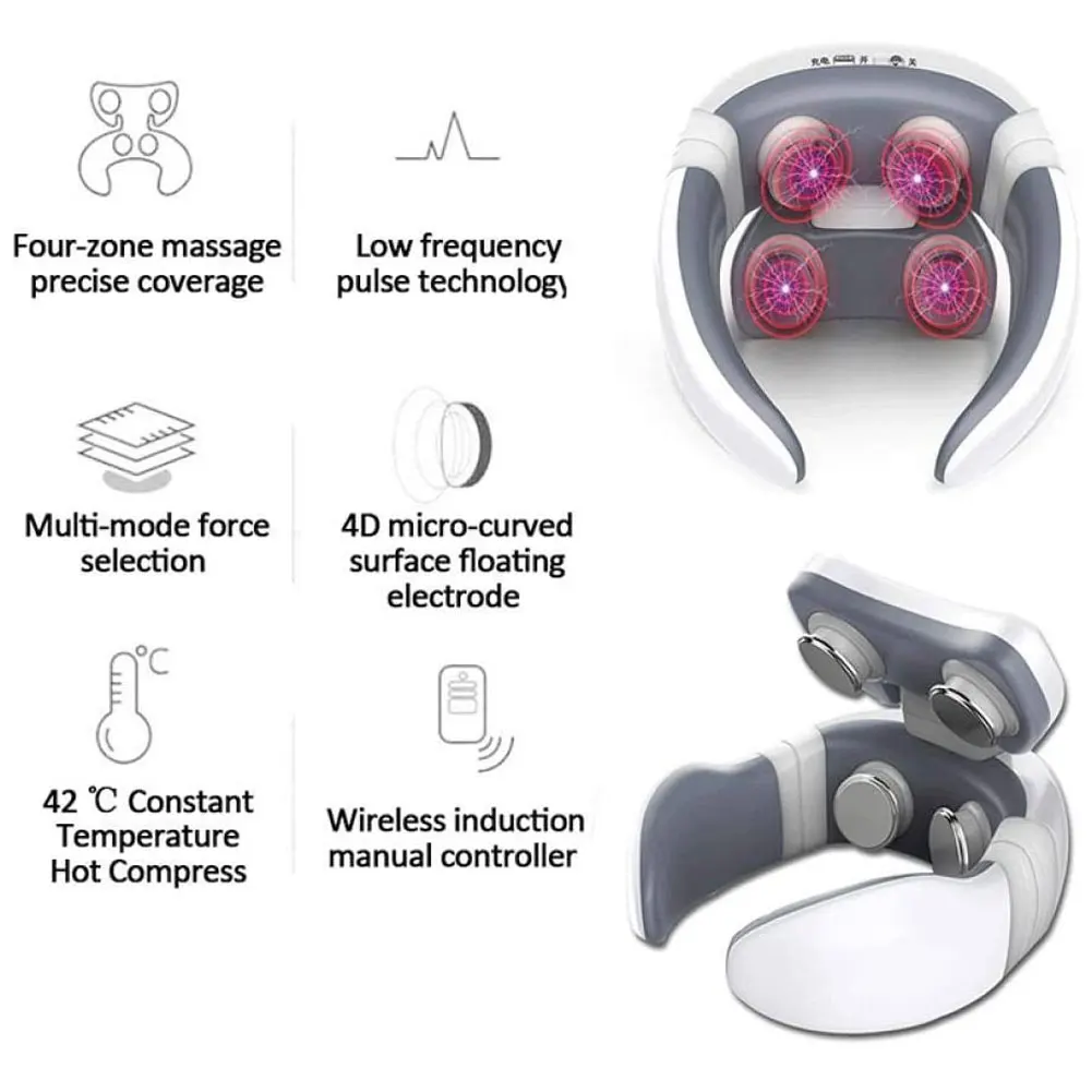 6 Modes Electric Neck Massager Pulse Back Power Far Infrared Smart 4D Neck Massage Pro Pain Relief Tool With Remote Controller
6 Modes Electric Neck Massager Pulse Back Power Far Infrared Smart 4D Neck Massage Pro Pain Relief Tool With Remote Controller