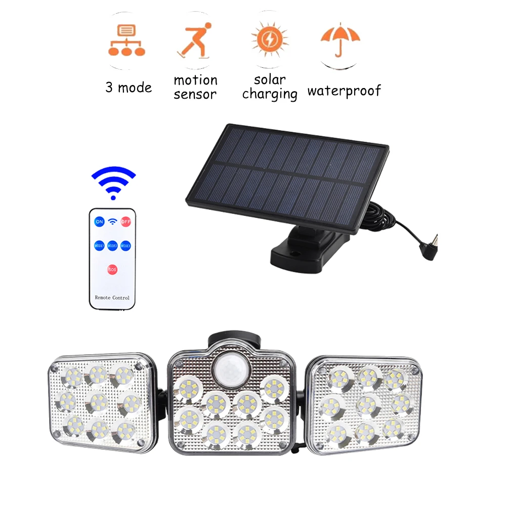 138 led seperable remote solar porch light Garden Solar lamps Powered Outdoor Decorative Waterproof Garden street security light
138 led seperable remote solar porch light Garden Solar lamps Powered Outdoor Decorative Waterproof Garden street security light