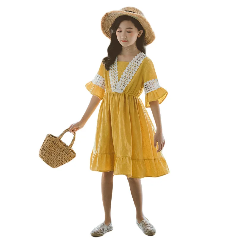 Dresses for Girls New 2020 Cotton Summer Teenage Clothes Princess Girls Dress Kids Girl Solid Clothing Korean Dresses 4-15 Years
Dresses for Girls New 2020 Cotton Summer Teenage Clothes Princess Girls Dress Kids Girl Solid Clothing Korean Dresses 4-15 Years