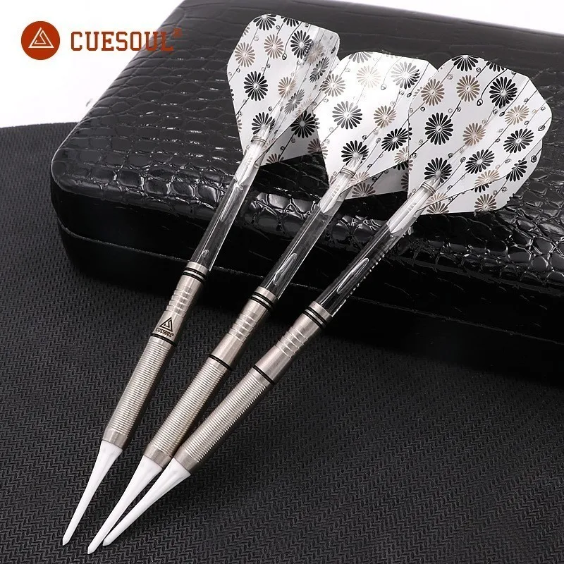 CUESOUL 3PCS Tungsten Darts 18g Darts 90% Tungsten Soft Tip Darts With Nylon Shafts Black Case
CUESOUL 3PCS Tungsten Darts 18g Darts 90% Tungsten Soft Tip Darts With Nylon Shafts Black Case