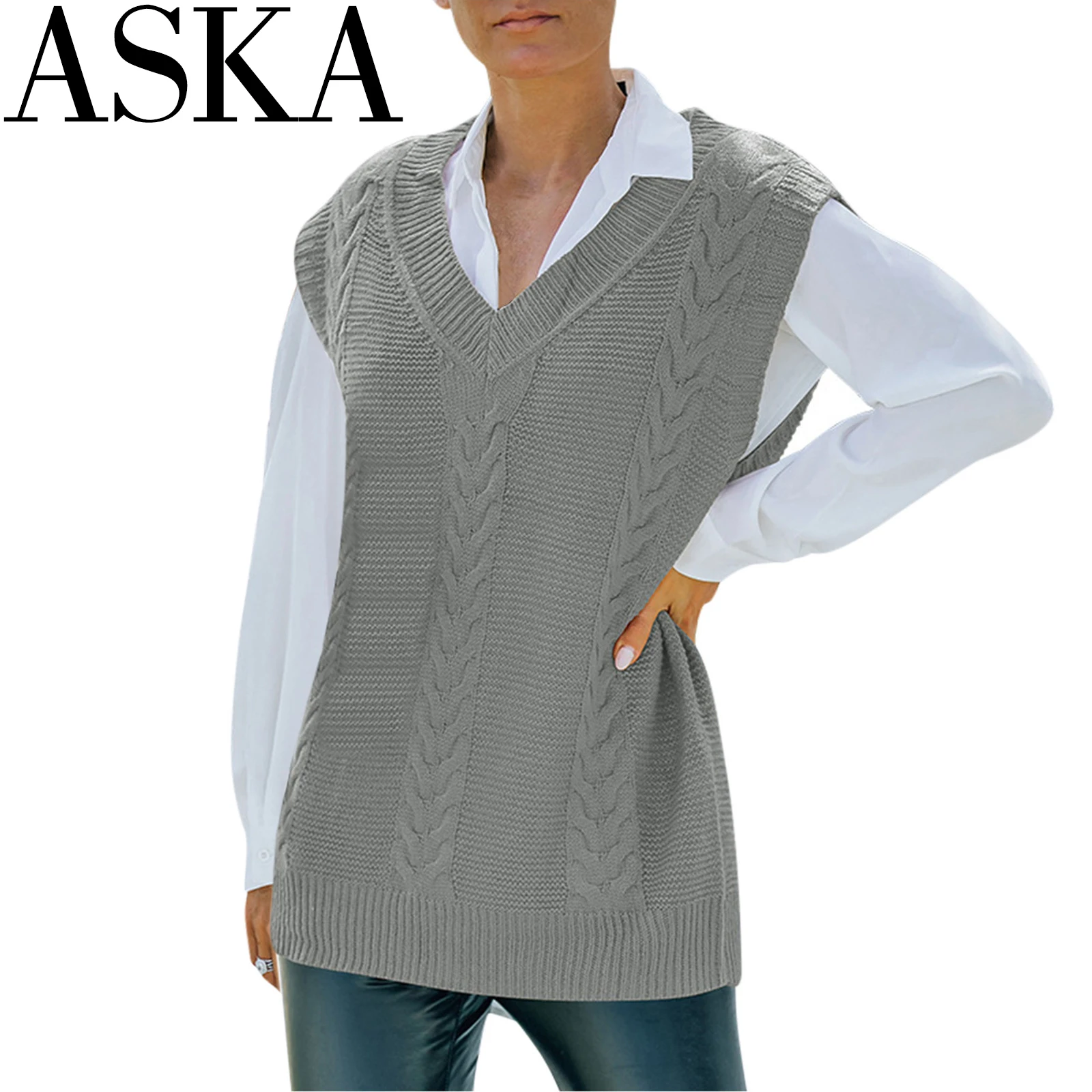 Pullover Sweater Vest autumn Outerwear Solid V-Neck Elegant Sleeveless Loose Harajuku Tops Winter Clothes Hot Sale Casual Vest
Pullover Sweater Vest autumn Outerwear Solid V-Neck Elegant Sleeveless Loose Harajuku Tops Winter Clothes Hot Sale Casual Vest