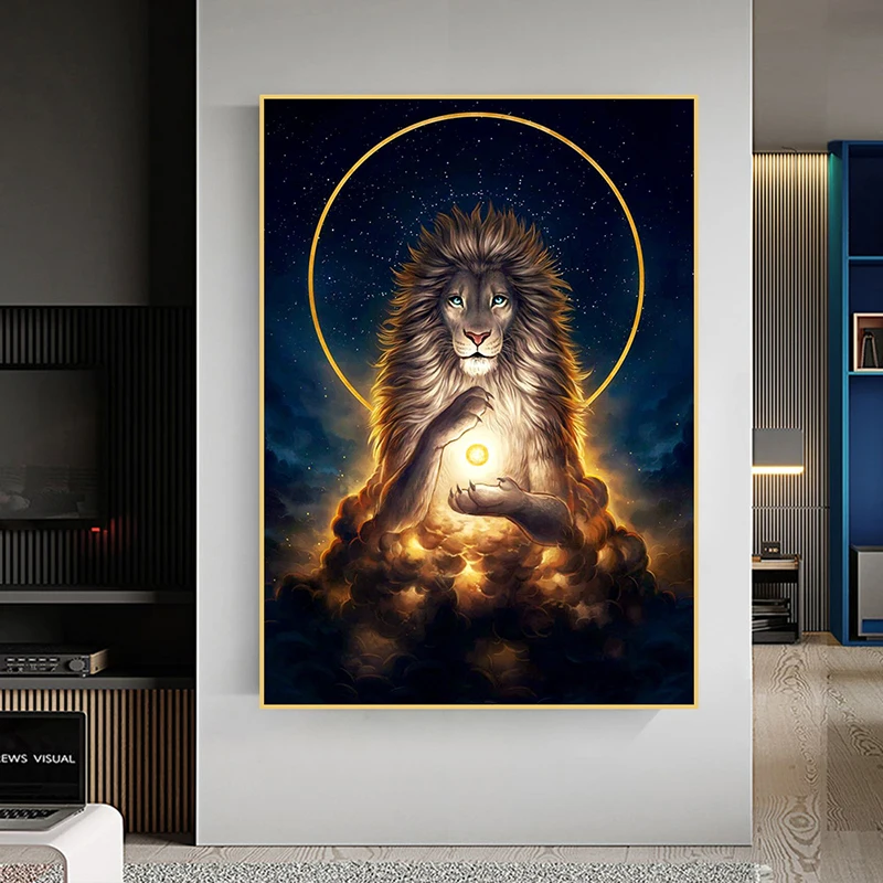 Glowing Lion Canvas Paintings On The Wall Abstract Art Posters and Prints African Animals Living Room Home Decorative Pictures
Glowing Lion Canvas Paintings On The Wall Abstract Art Posters and Prints African Animals Living Room Home Decorative Pictures
