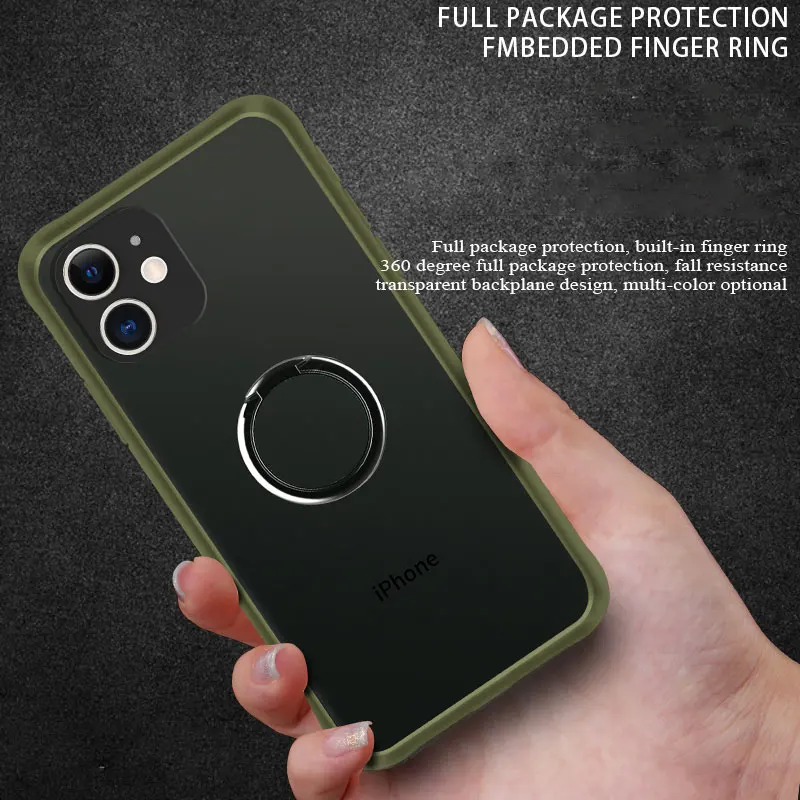 Чехол-кольцо для iPhone 11 Pro Max X XR XS 8 Plus 7 6 S Силиконовый противоударный бампер