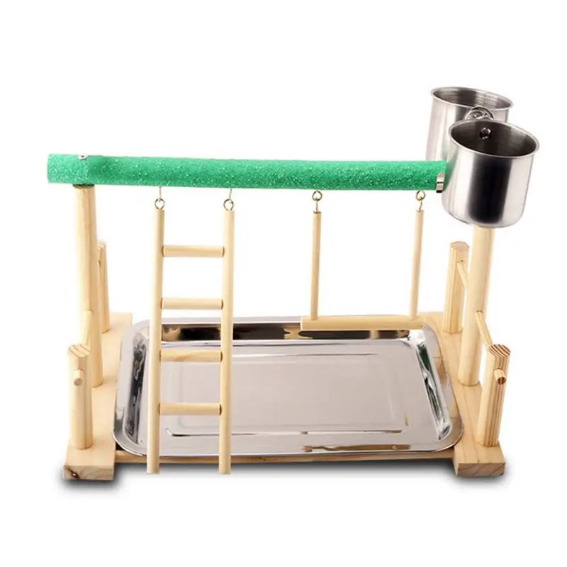 Wood Parrot Playstand Perch Playstand Gym Stand Playpen Ladder with Feed Cups C6UE
Wood Parrot Playstand Perch Playstand Gym Stand Playpen Ladder with Feed Cups C6UE