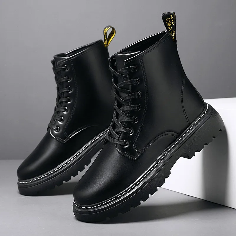 QICIUS 2021 Autumn And Winter New Sturdy Martin Boots Men's British Style Black All-Match Casual Trend High-Top Motorcycle Boots
QICIUS 2021 Autumn And Winter New Sturdy Martin Boots Men's British Style Black All-Match Casual Trend High-Top Motorcycle Boots