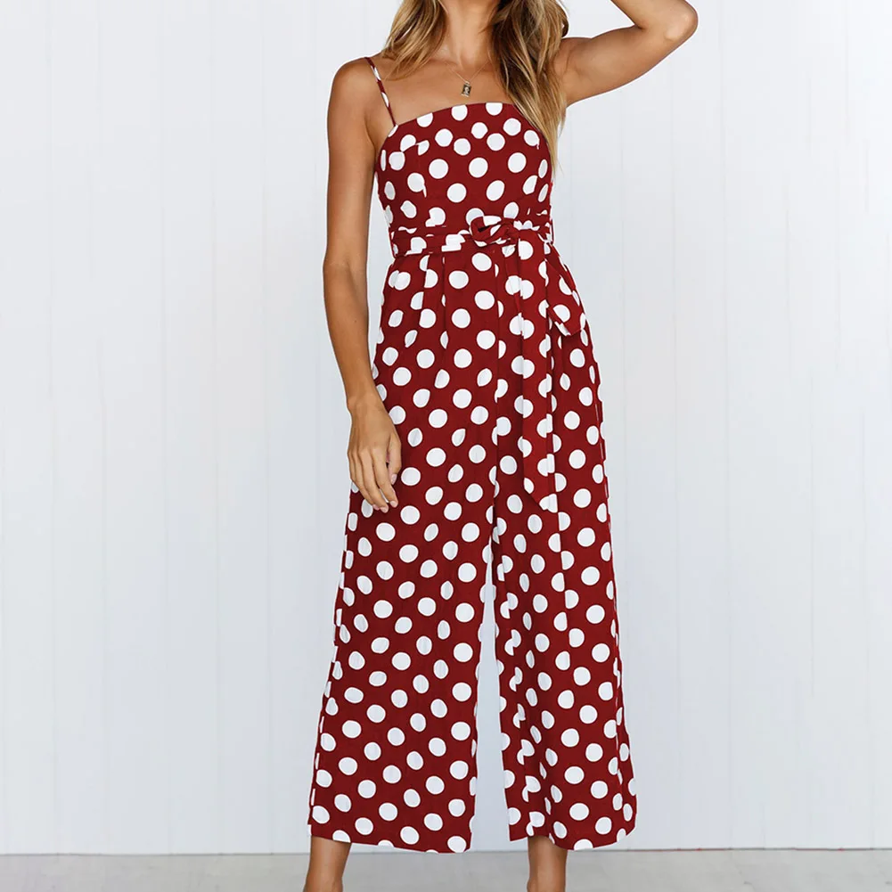 Женский праздничный пляжный костюм на бретельках, женский пляжный комбинезон в горошек с широкими штанинами на лето-MX8
Женский праздничный пляжный костюм на бретельках, женский пляжный комбинезон в горошек с широкими штанинами на лето-MX8