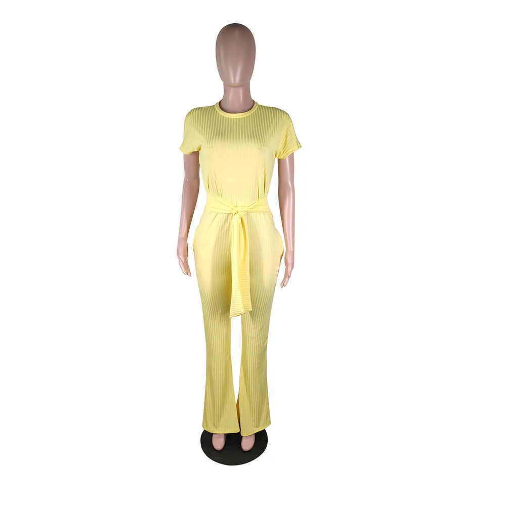 Women Jumpsuits Neon Yellow Ribbed Stretchy Summer Tie Up Short Sleeve Wide Leg Playsuit Elegant High Waist Party Bodysuits
Women Jumpsuits Neon Yellow Ribbed Stretchy Summer Tie Up Short Sleeve Wide Leg Playsuit Elegant High Waist Party Bodysuits