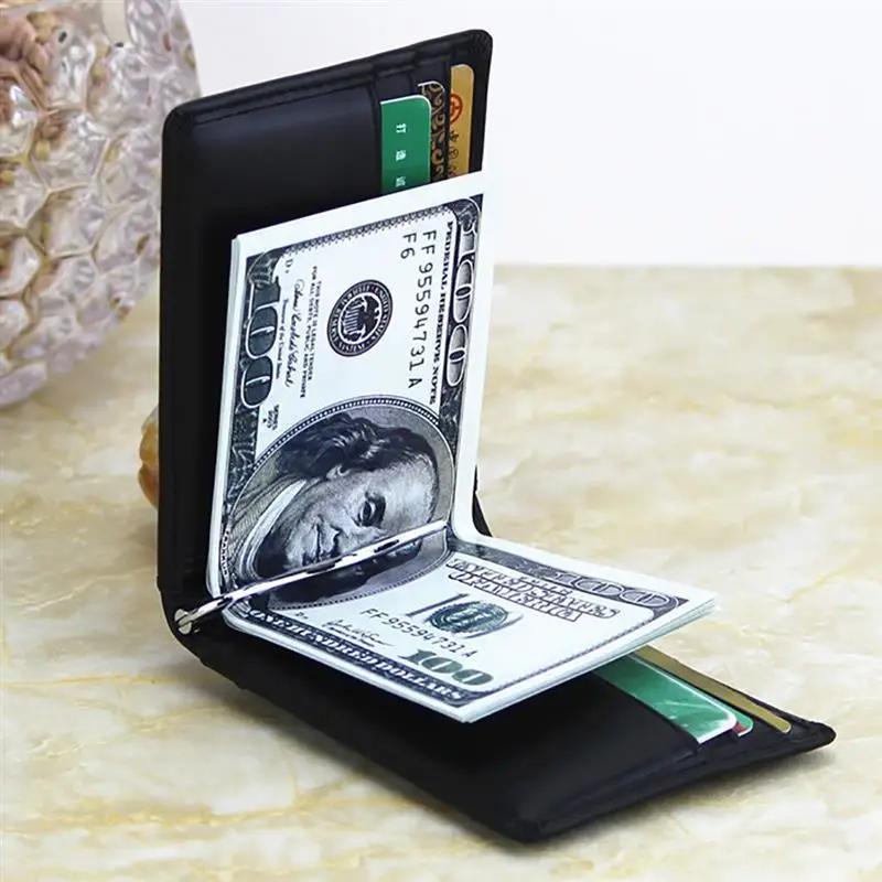 Фото Креативный короткий тонкий кошелек с зажимом для денег мужской - купить
