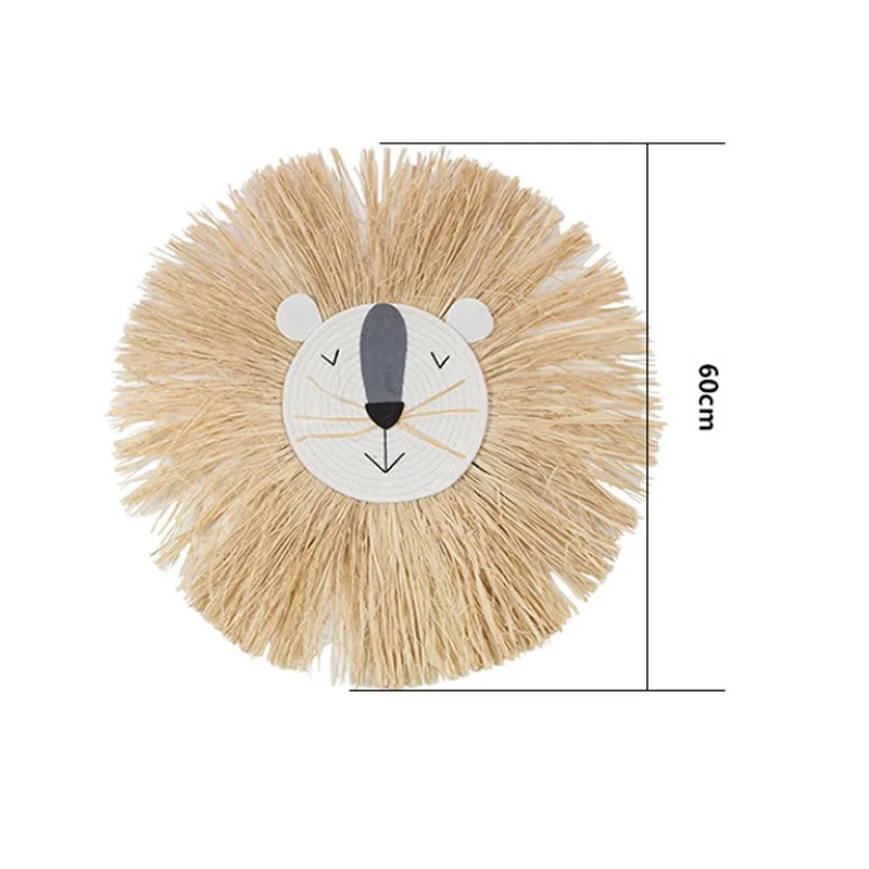 INS Nordic Hand woven Cartoon Lion Hanging Decorations Cotton Thread Weaving Animal Head Ornament Wall Hanging for Children
INS Nordic Hand woven Cartoon Lion Hanging Decorations Cotton Thread Weaving Animal Head Ornament Wall Hanging for Children