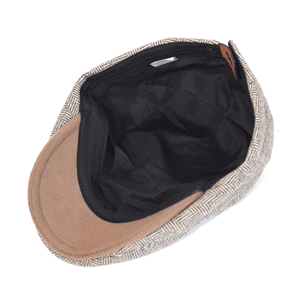 Winter Thick Newsboy Cap Men Vintage Herringbone Women Casual Stripe Berets Gatsby Flat Hat Peaked Cap Adjustable
Winter Thick Newsboy Cap Men Vintage Herringbone Women Casual Stripe Berets Gatsby Flat Hat Peaked Cap Adjustable