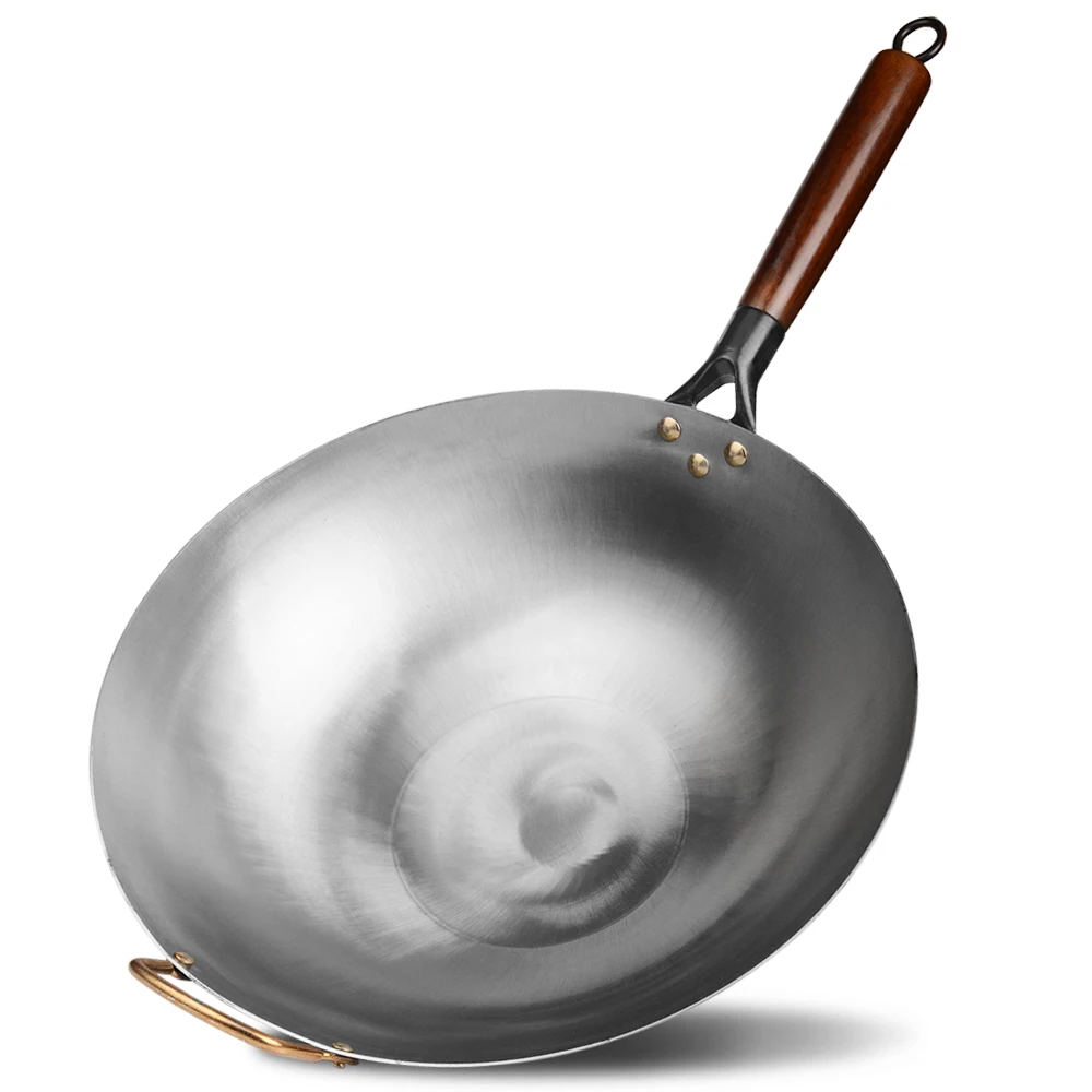 32cm Traditional Uncoated Iron Wok, Wrought Iron Pan,Non-stick Pan With Beech Wood Handle, Fast Heat Conduction, For Gas Stove
32cm Traditional Uncoated Iron Wok, Wrought Iron Pan,Non-stick Pan With Beech Wood Handle, Fast Heat Conduction, For Gas Stove