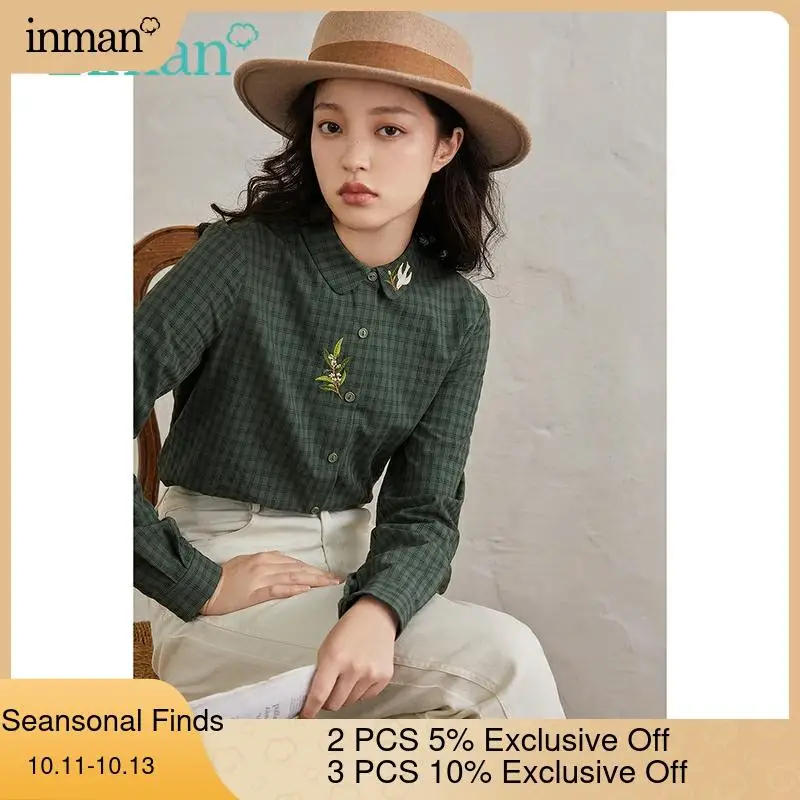 INMAN Women's Blouse Autumn Winter Vintage Plaid Flowers Embroidery Women Shirts Casual Polo Shirt Long Sleeves Women's Clothing
INMAN Women's Blouse Autumn Winter Vintage Plaid Flowers Embroidery Women Shirts Casual Polo Shirt Long Sleeves Women's Clothing