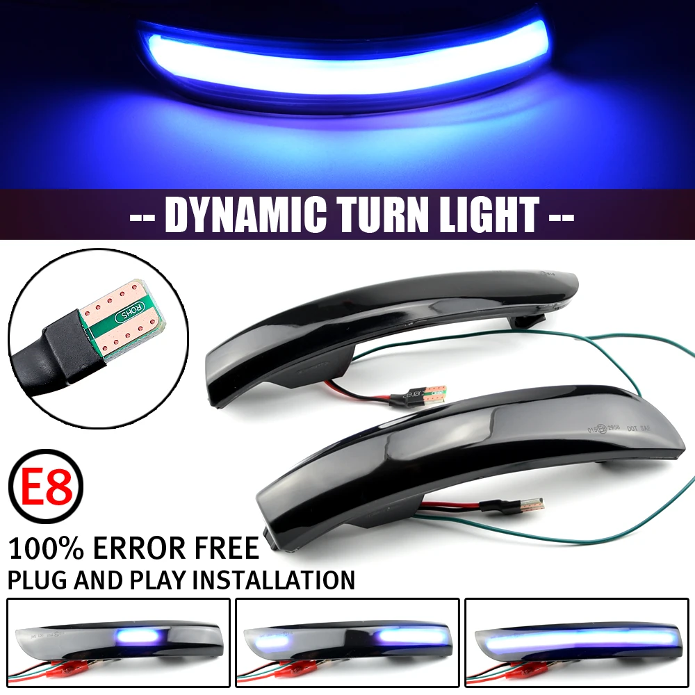 For Ford Kuga Escape EcoSport 13-18 Focus 3 MK3 SE ST RS US Dynamic Turn Signal Light LED Side Mirror Sequential Indicator
For Ford Kuga Escape EcoSport 13-18 Focus 3 MK3 SE ST RS US Dynamic Turn Signal Light LED Side Mirror Sequential Indicator