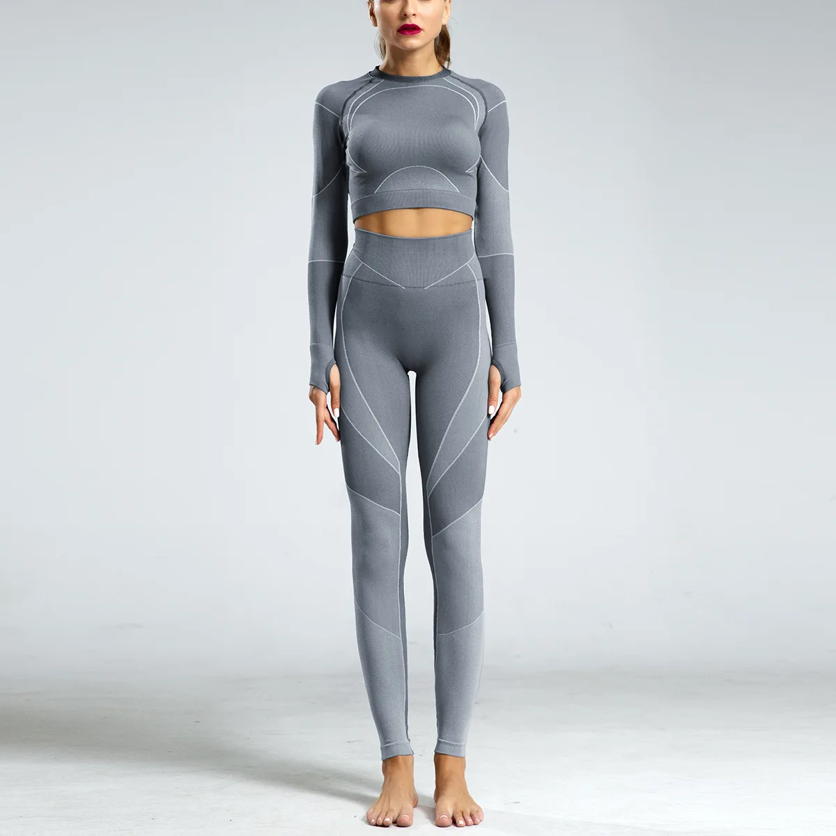 2021 New Seamless Yoga Set Women Fitness Clothing Sportswear Woman Gym Leggings Padded Push-up Strappy Sports Bra 2 Pcs Set 
2021 New Seamless Yoga Set Women Fitness Clothing Sportswear Woman Gym Leggings Padded Push-up Strappy Sports Bra 2 Pcs Set