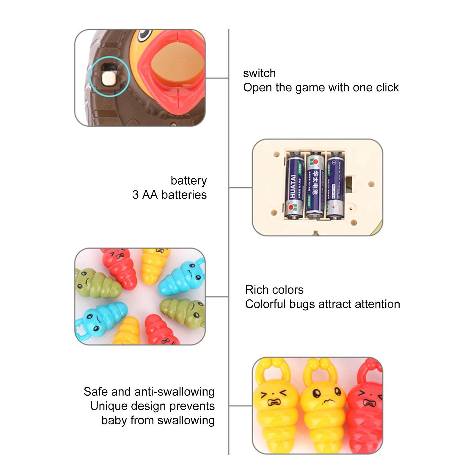 Creative Woodpecker Toy Pop Catching Parent-child Game Toy Children's Education Early Education Magnetic Feeding Bird Toy
Creative Woodpecker Toy Pop Catching Parent-child Game Toy Children's Education Early Education Magnetic Feeding Bird Toy