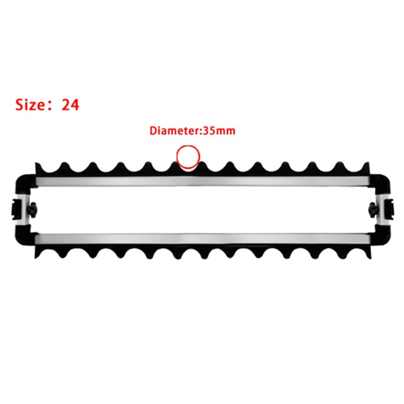 24 Slots Fishing Rod Rack Holder Aluminum Alloy Pole Bracket Display Stand | Спорт и развлечения