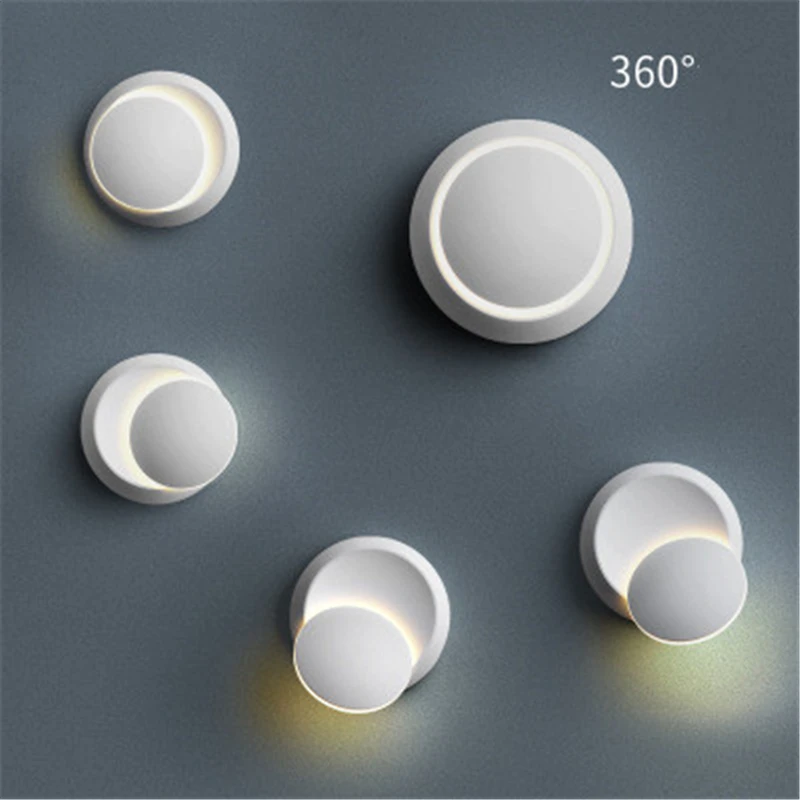 LED bedside lamp Wall lamp 360 degree rotation adjustable White and Black Black creative modern corridor round lamp wall lamp
LED bedside lamp Wall lamp 360 degree rotation adjustable White and Black Black creative modern corridor round lamp wall lamp