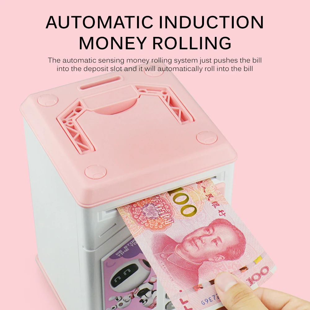 ATM Password Piggy Bank Fingerprint Electronic Money Cash Coins Saving Box Toy Kid Automatic Banking Toy Depositor Banknote Gift
ATM Password Piggy Bank Fingerprint Electronic Money Cash Coins Saving Box Toy Kid Automatic Banking Toy Depositor Banknote Gift