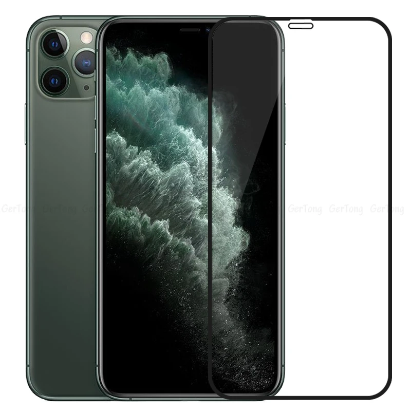 Закаленное стекло для iPhone 11 Pro Max защита экрана полное покрытие X XS XR 0 3 мм тонкая