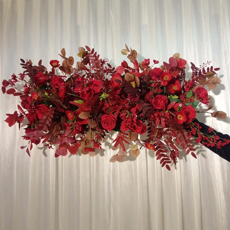 Party celebration wedding decor backdrop road lead flower row artificial flower arrangement rose peony leaf Christmas decoration
Party celebration wedding decor backdrop road lead flower row artificial flower arrangement rose peony leaf Christmas decoration