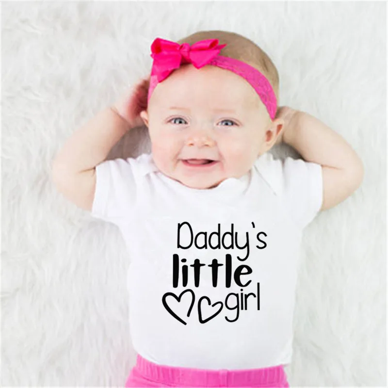 Baby Girl Clothes Daddy's Little Girl Printed Baby Bodysuit Cotton Newborn Baby Body Suit Short Sleeve Jumpsuit 0-18M
Baby Girl Clothes Daddy's Little Girl Printed Baby Bodysuit Cotton Newborn Baby Body Suit Short Sleeve Jumpsuit 0-18M