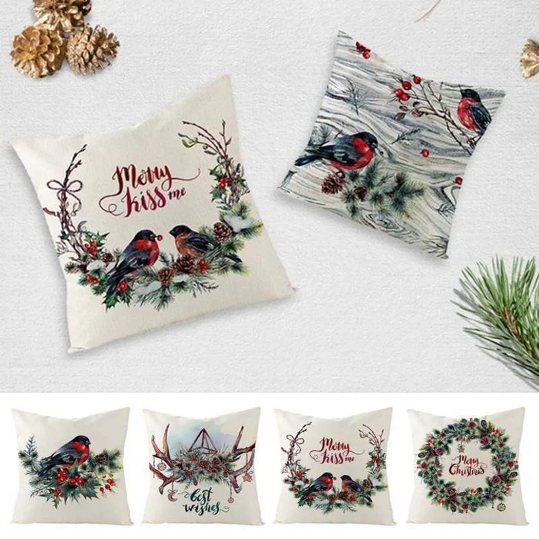45*45 Christmas Cushion Cover Square Shape Printing Pillow Case Cotton Linen Xmas Home Sofa Chair Bedroom Pillow Case Decor
45*45 Christmas Cushion Cover Square Shape Printing Pillow Case Cotton Linen Xmas Home Sofa Chair Bedroom Pillow Case Decor