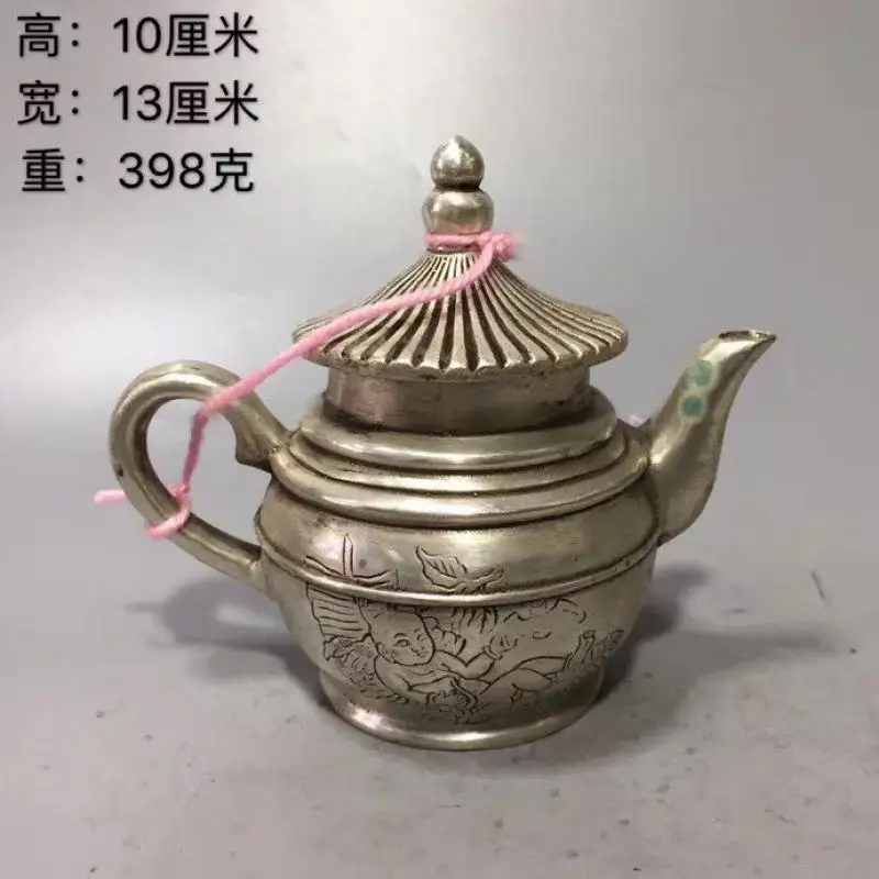white copper relief children's teapot Water Tea Pot Cupronickel Statue Antique home furnishings antique old copper crafts
white copper relief children's teapot Water Tea Pot Cupronickel Statue Antique home furnishings antique old copper crafts