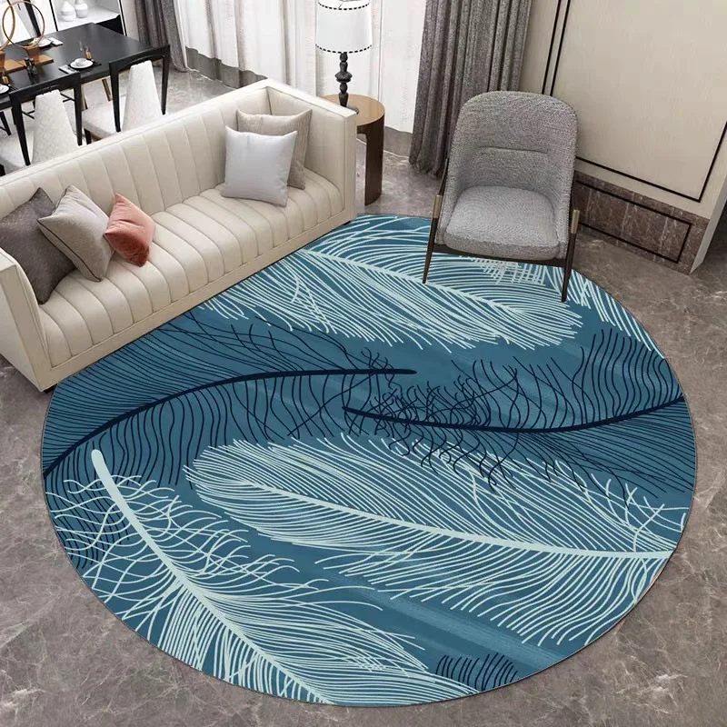 Round feather rug big living room /bedroom carpet hanging basket/hanging chair/floor mat