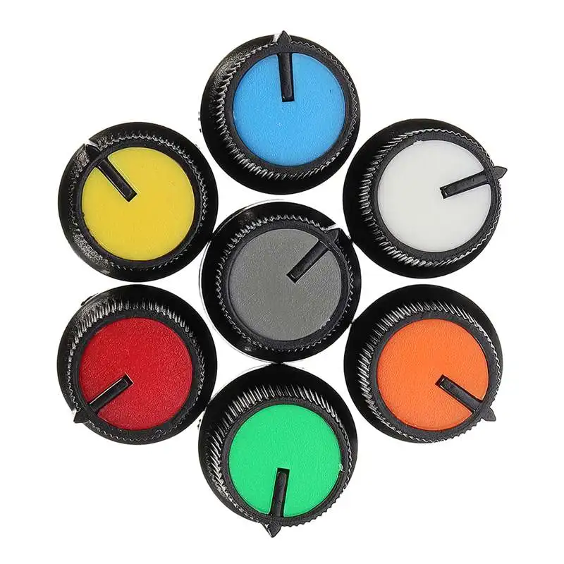 10Pcs Red/Blue/Orange/Grey/Green/White/Yellow Plastic For Rotary Taper Potentiometer Hole 6mm Knob Accessory Kit
10Pcs Red/Blue/Orange/Grey/Green/White/Yellow Plastic For Rotary Taper Potentiometer Hole 6mm Knob Accessory Kit