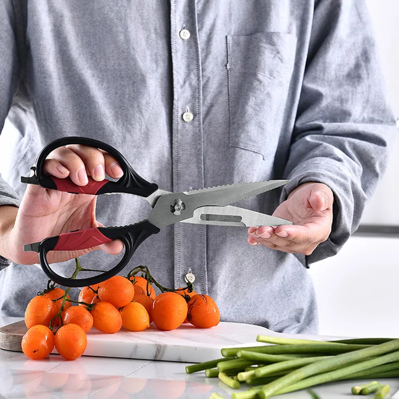 Kitchen Scissors, Heavy Duty Utility Come Apart Ultra Sharp Stainless Steel Multifunction Kitchen Shears for Chicken, Meat, Fish 
Kitchen Scissors, Heavy Duty Utility Come Apart Ultra Sharp Stainless Steel Multifunction Kitchen Shears for Chicken, Meat, Fish