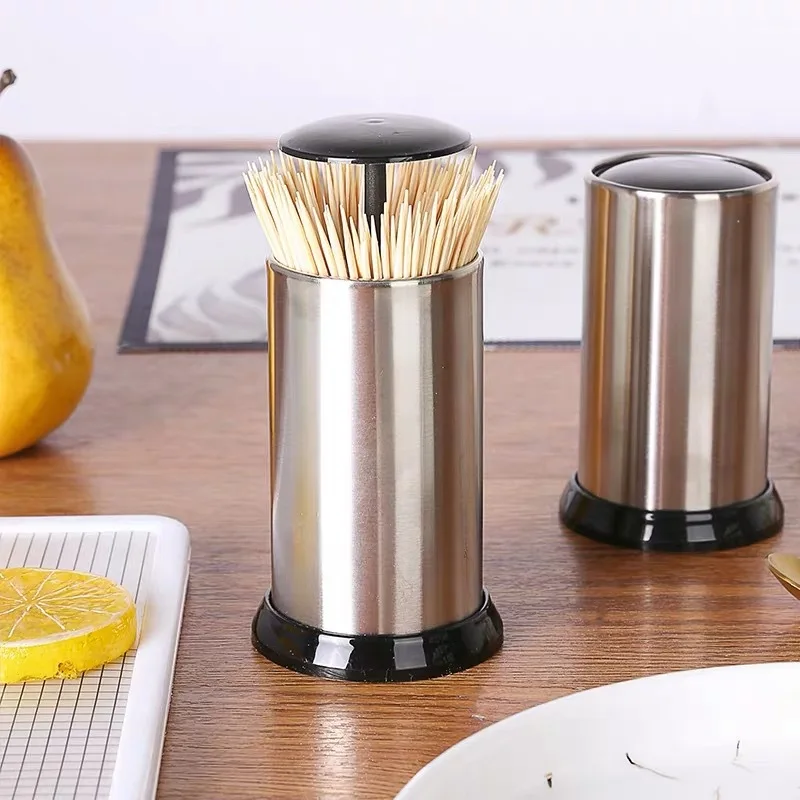 Stainless Steel Toothpick Press Box Stand Creative Storage Containers Holder Automatic Spring Cover Kitchen Organizer Boxes
Stainless Steel Toothpick Press Box Stand Creative Storage Containers Holder Automatic Spring Cover Kitchen Organizer Boxes