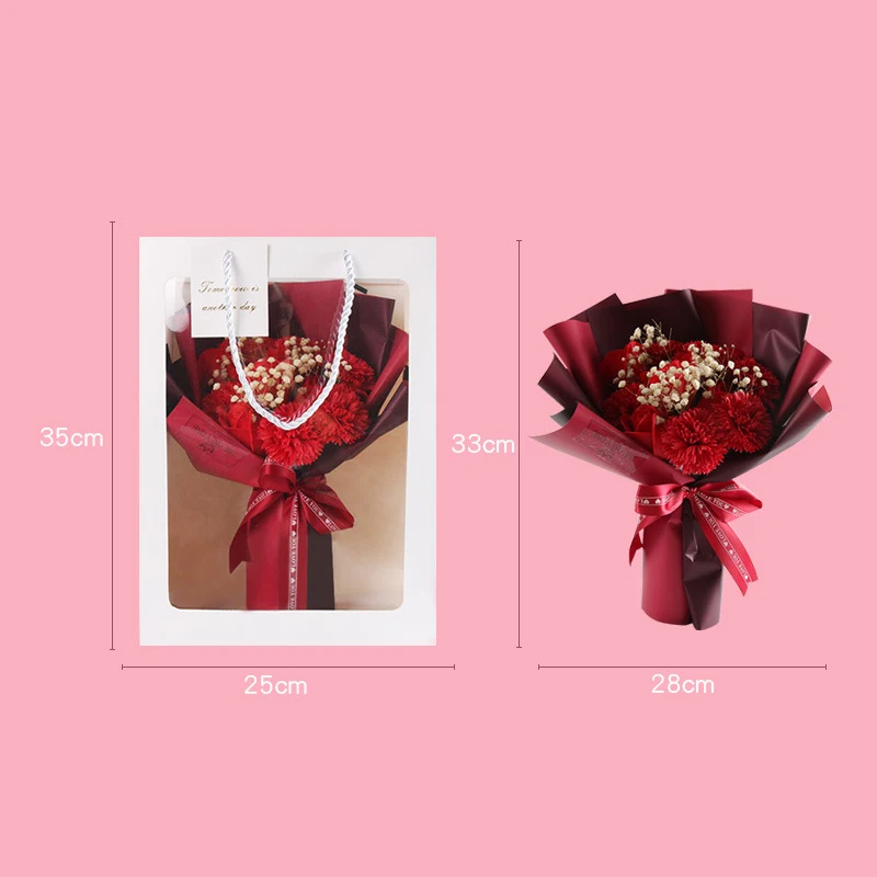 Bunch of Soap Flowers with Delicate Wrap for Mom Artificial Flower Gifts with Visual Handheld Bag for Women GHS99
Bunch of Soap Flowers with Delicate Wrap for Mom Artificial Flower Gifts with Visual Handheld Bag for Women GHS99